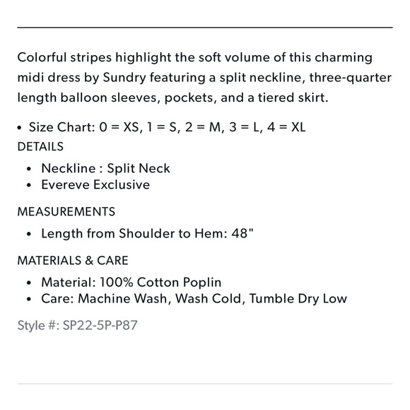 NWOT Sundry Dress w/ Varsity Stripes - Picture 12 of 12